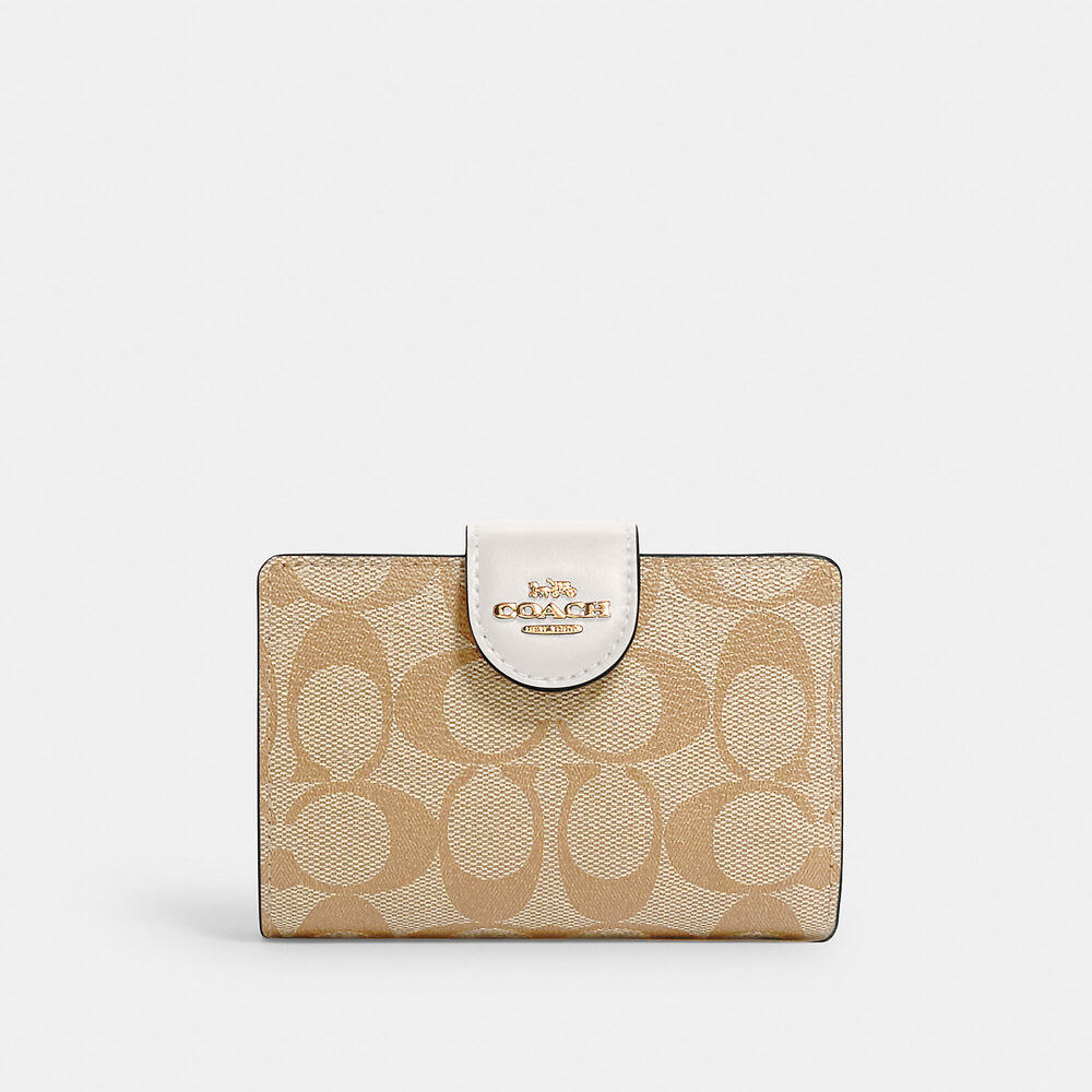 Medium Corner Zip Wallet In Signature Canvas